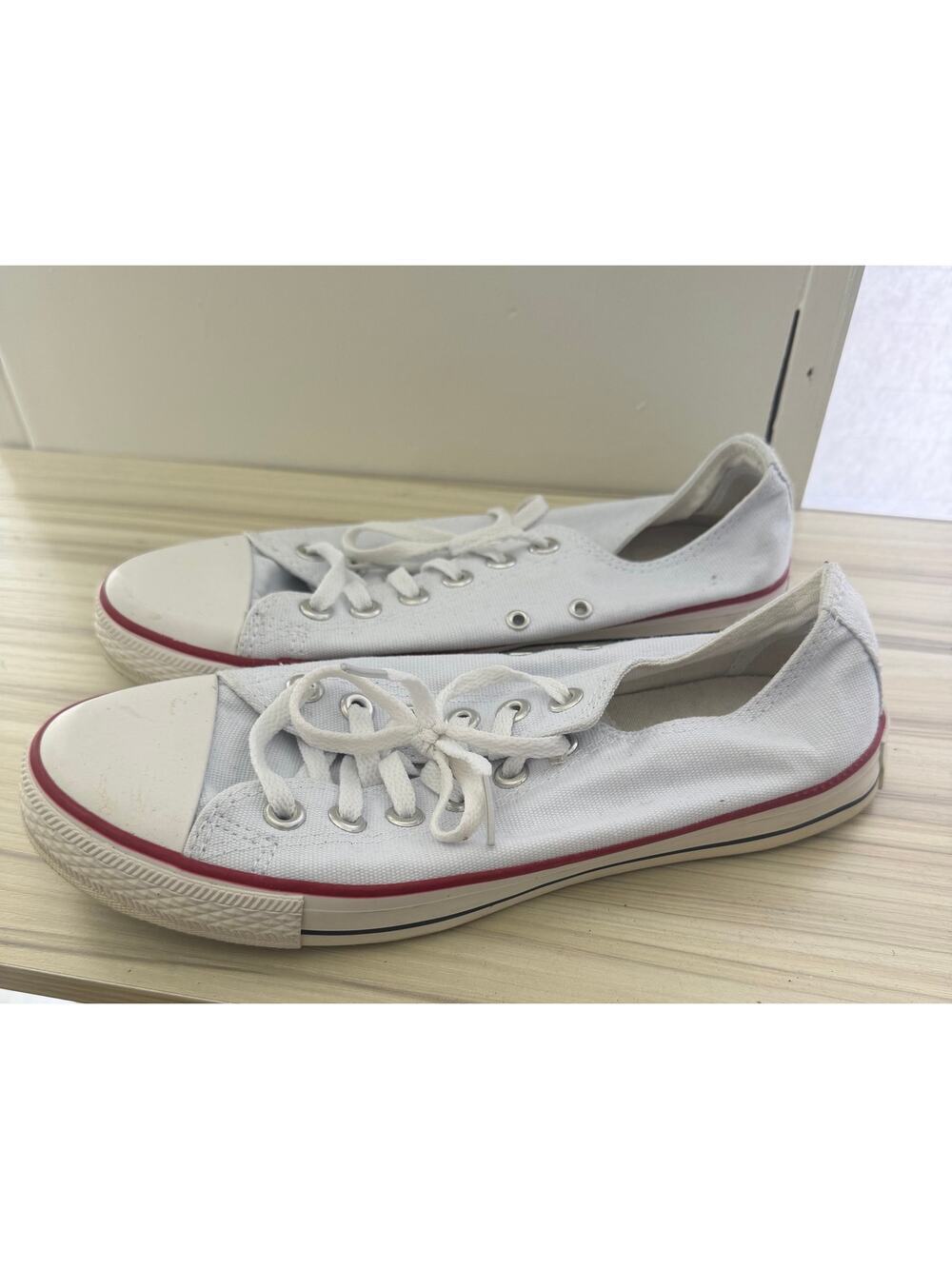 Converse All Star Womens 7.5 Mens 6 White Lace Up Classic Casual Sneakers Shoes